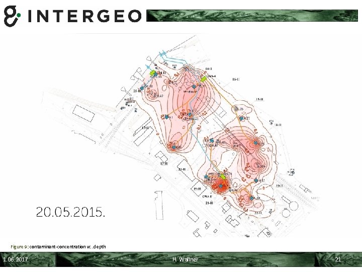 Figure 9: contaminant-concentration vc. depth 1. 06. 2017 H. Wallner 21 