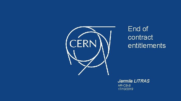 End of contract entitlements Jarmila LITRAS HR-CB-B 17/10/2019 