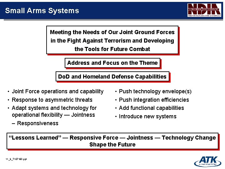 Small Arms Systems Meeting the Needs of Our Joint Ground Forces in the Fight
