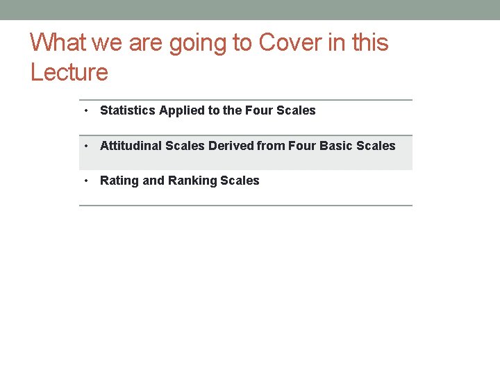 What we are going to Cover in this Lecture • Statistics Applied to the