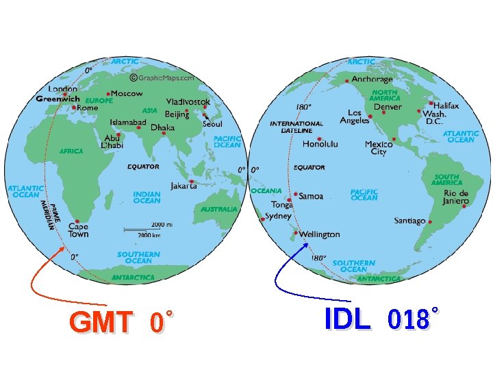 GMT 0˚ IDL 018˚ 
