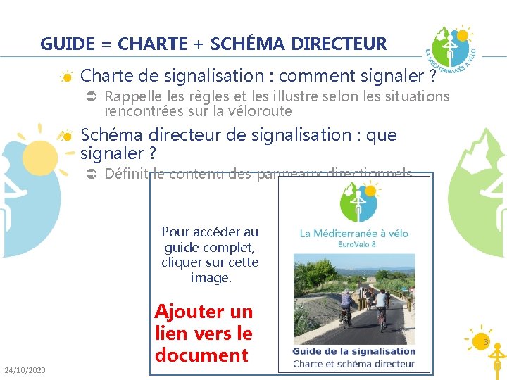 GUIDE = CHARTE + SCHÉMA DIRECTEUR Charte de signalisation : comment signaler ? Ü