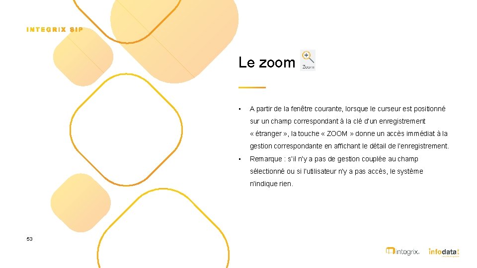 Le zoom • A partir de la fenêtre courante, lorsque le curseur est positionné