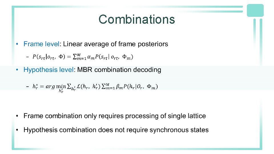 Combinations • Combinations •