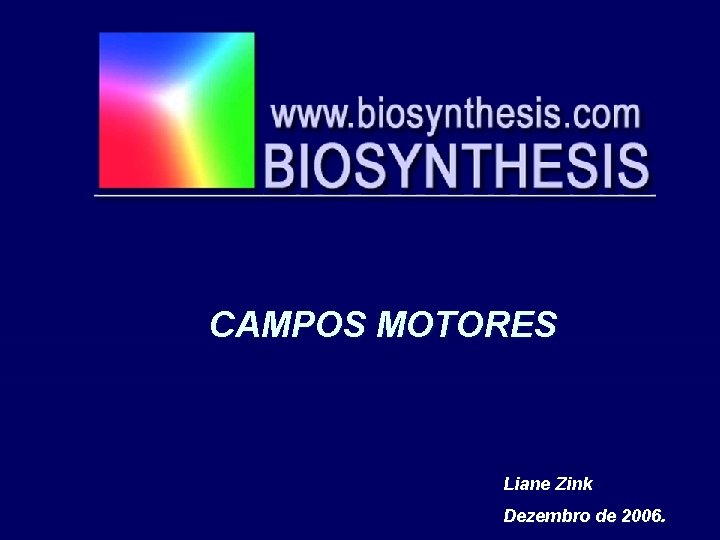 CAMPOS MOTORES Liane Zink Dezembro de 2006. 