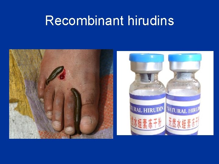 Recombinant hirudins Recombinant hirudins