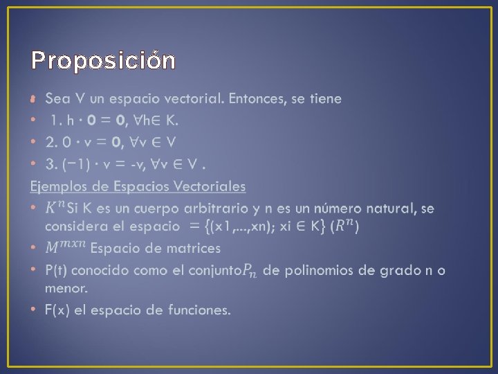 Proposición • 