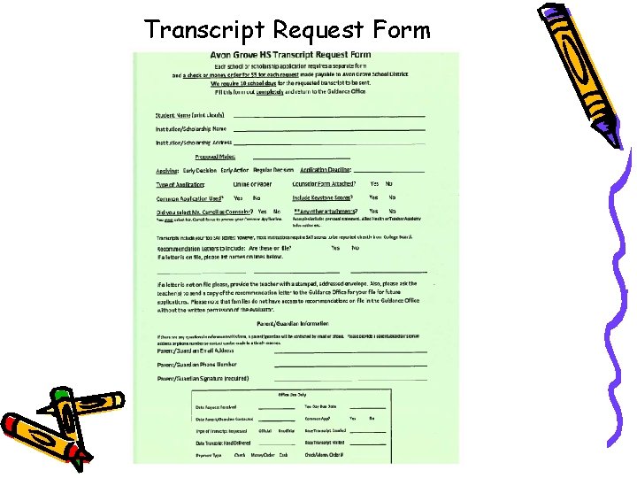 Transcript Request Form 