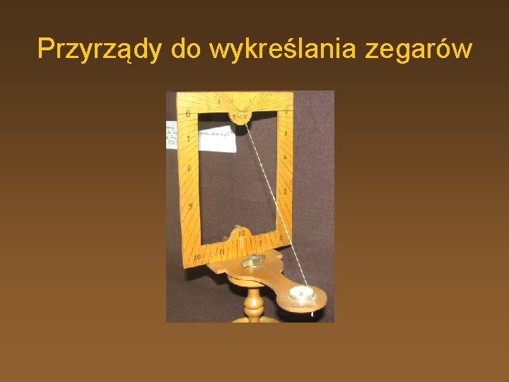 Przyrządy do wykreślania zegarów 