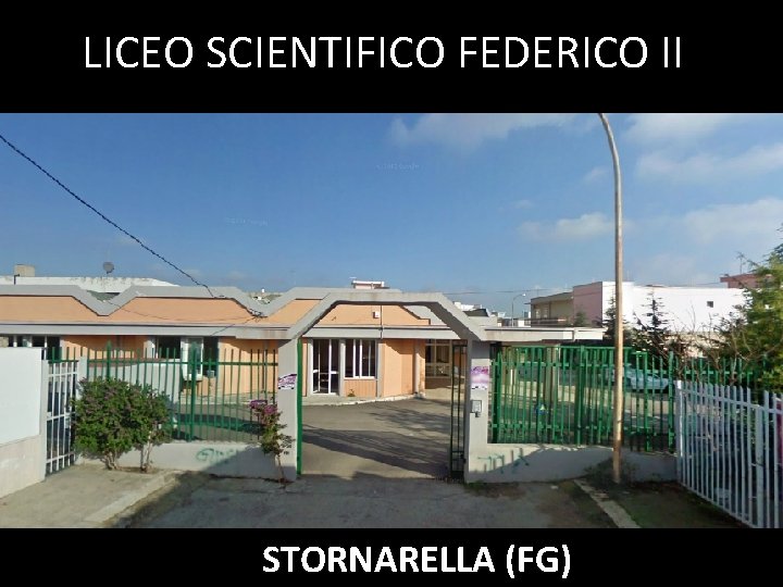 LICEO SCIENTIFICO FEDERICO II STORNARELLA (FG) LICEO SCIENTIFICO FEDERICO II STORNARELLA (FG)