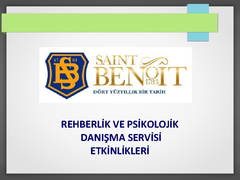 REHBERLİK VE PSİKOLOJİK DANIŞMA SERVİSİ ETKİNLİKLERİ 