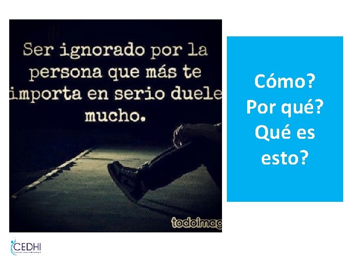 Cómo? Por qué? Qué es esto? Cómo? Por qué? Qué es esto?