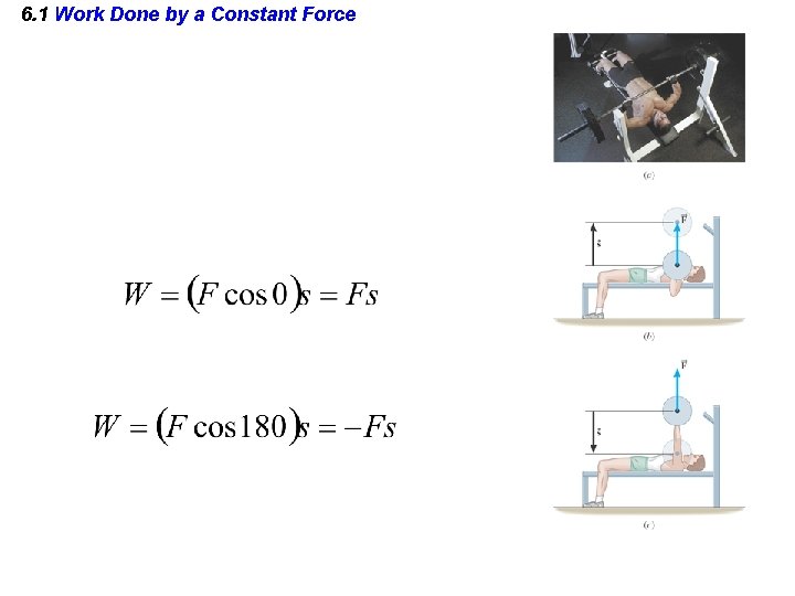 6. 1 Work Done by a Constant Force 