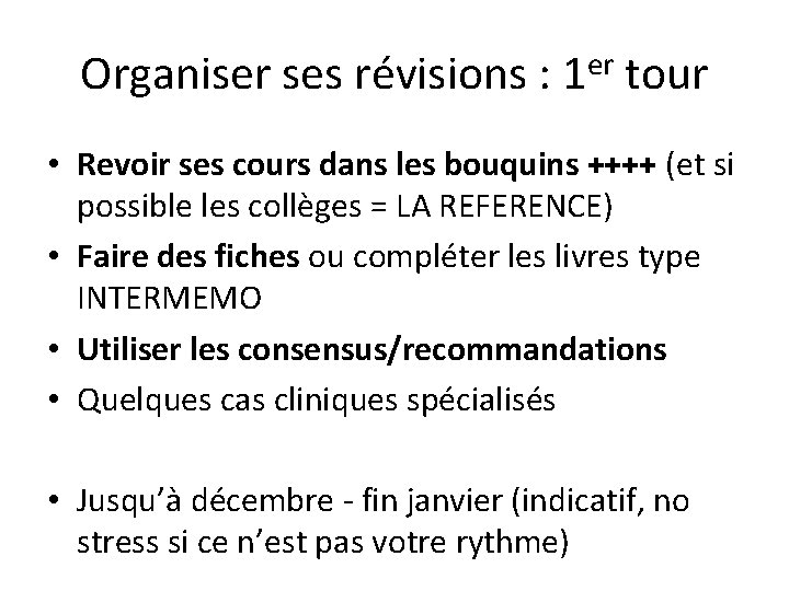 Organiser ses révisions : 1 er tour • Revoir ses cours dans les bouquins