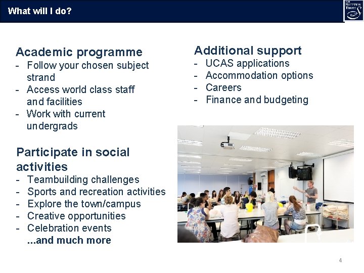 What will I do? Academic programme - Follow your chosen subject strand - Access