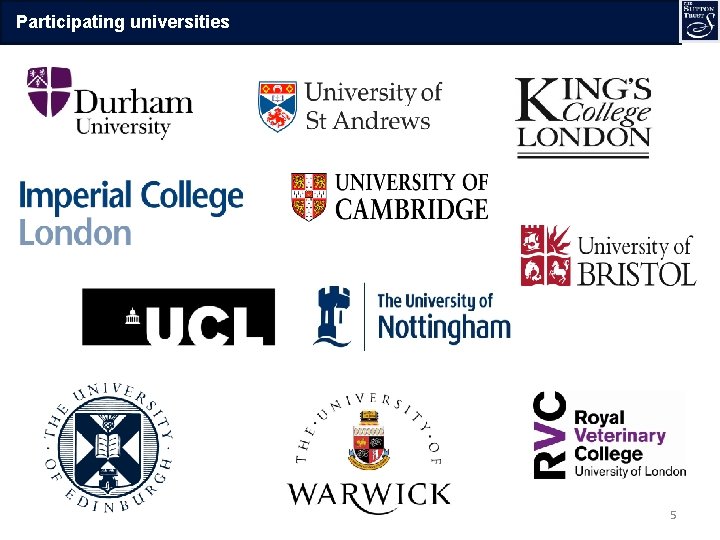 Participating universities 5 