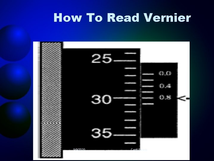 How To Read Vernier 9/9/2020 Capt/ Elkady 