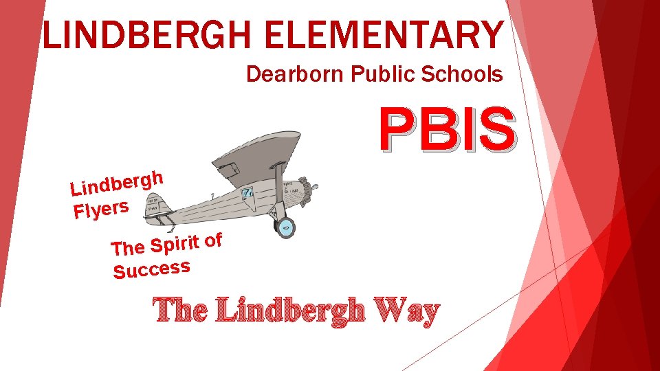 LINDBERGH ELEMENTARY Dearborn Public Schools PBIS h g r e b Lind Flyers f