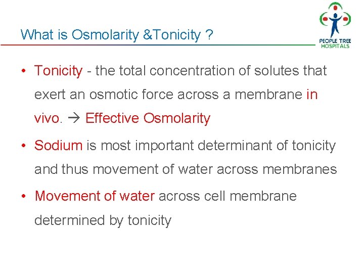 What is Osmolarity &Tonicity ? • Tonicity - the total concentration of solutes that What is Osmolarity &Tonicity ? • Tonicity - the total concentration of solutes that