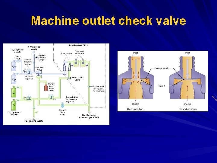 Machine outlet check valve 