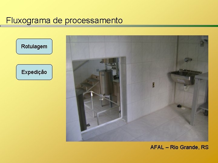 Fluxograma de processamento Rotulagem Expedição AFAL – Rio Grande, RS 