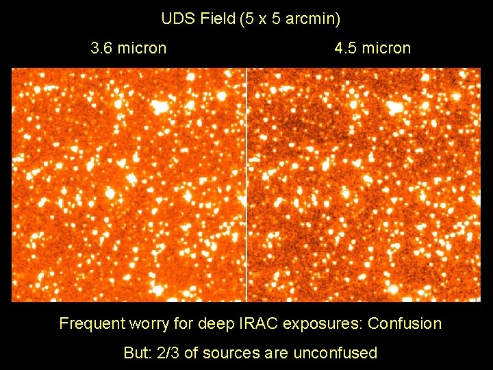 UDS Field (5 x 5 arcmin) 3. 6 micron 4. 5 micron Frequent worry