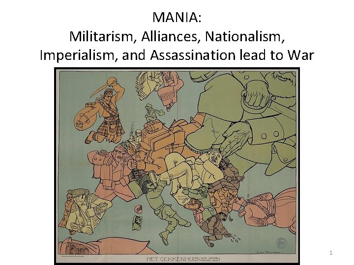 MANIA: Militarism, Alliances, Nationalism, Imperialism, and Assassination lead to War 1 