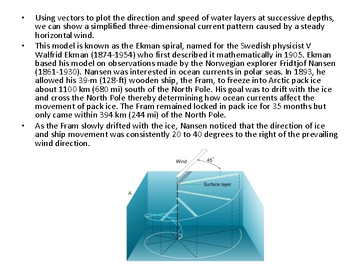  • • • Using vectors to plot the direction and speed of water