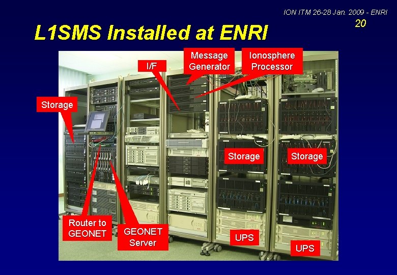 ION ITM 26 -28 Jan. 2009 - ENRI 20 L 1 SMS Installed at