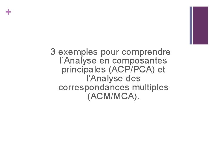 + 3 exemples pour comprendre l’Analyse en composantes principales (ACP/PCA) et l’Analyse des correspondances