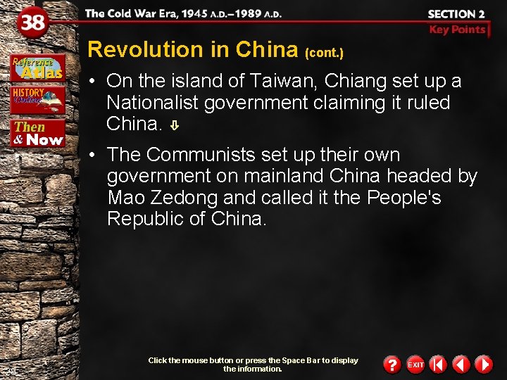 Revolution in China (cont. ) • On the island of Taiwan, Chiang set up Revolution in China (cont. ) • On the island of Taiwan, Chiang set up