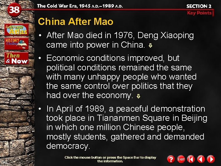 China After Mao • After Mao died in 1976, Deng Xiaoping came into power China After Mao • After Mao died in 1976, Deng Xiaoping came into power