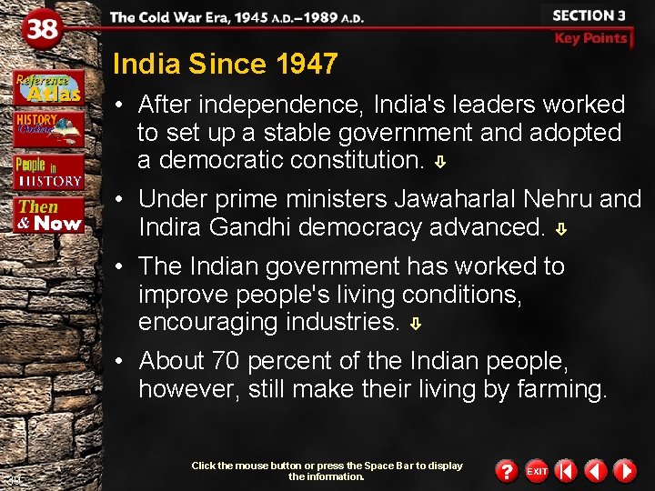 India Since 1947 • After independence, India's leaders worked to set up a stable India Since 1947 • After independence, India's leaders worked to set up a stable