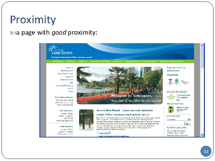 Proximity a page with good proximity: 12 