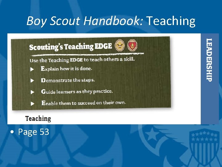 Boy Scout Handbook: Teaching • Page 53 