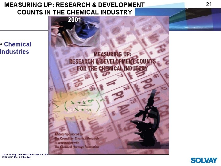 MEASURING UP: RESEARCH & DEVELOPMENT COUNTS IN THE CHEMICAL INDUSTRY 2001 • Chemical Industries