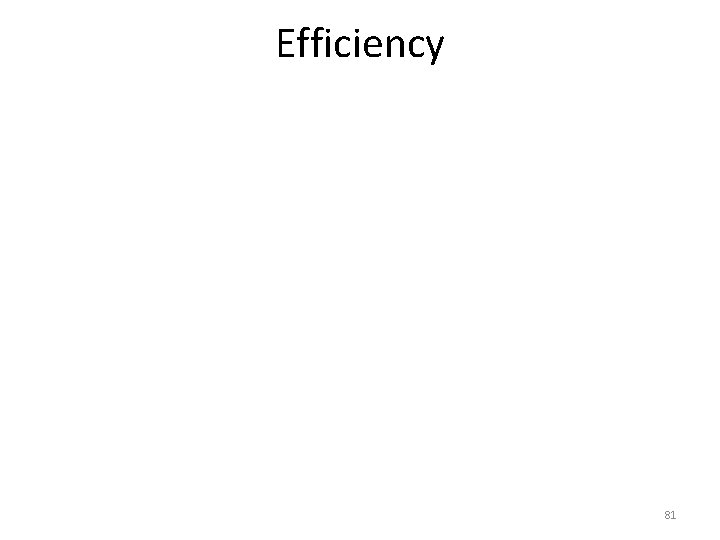 Efficiency 81 