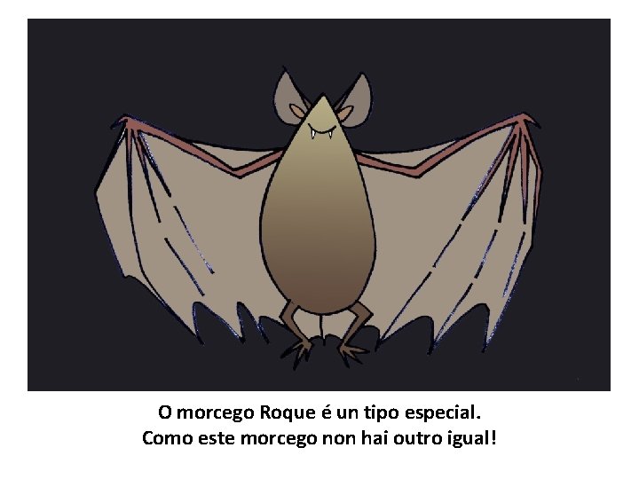 O morcego Roque é un tipo especial. Como este morcego non hai outro igual!