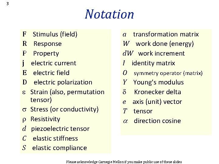 3 Notation F R P j E D e s r d C S