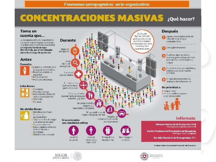 Fenómenos antropogénicos: socio-organizativos 