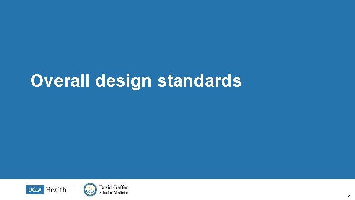 Overall design standards 2 