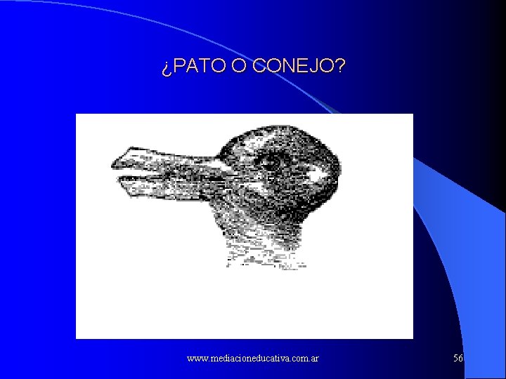 ¿PATO O CONEJO? www. mediacioneducativa. com. ar 56 