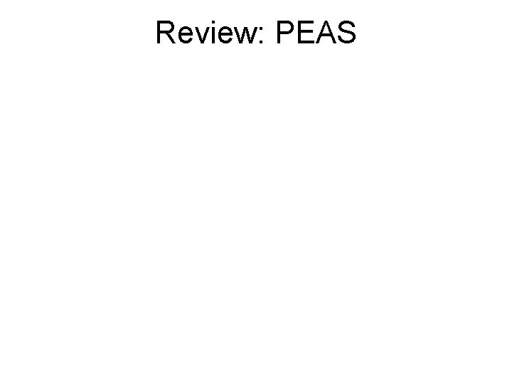 Review: PEAS 