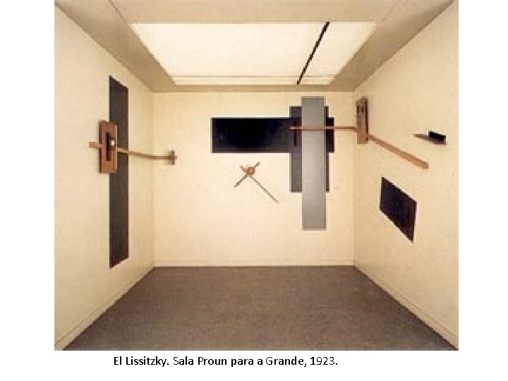 El Lissitzky. Sala Proun para a Grande, 1923. 