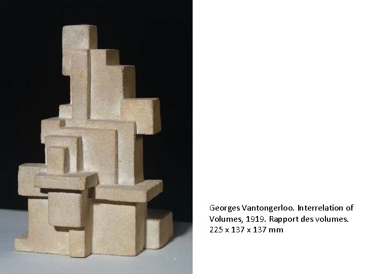 Georges Vantongerloo. Interrelation of Volumes, 1919. Rapport des volumes. 225 x 137 mm 