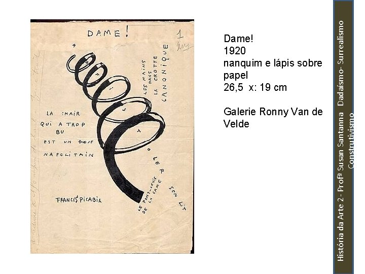 Galerie Ronny Van de Velde História da Arte 2 - Profª Susan Santanna Dadaísmo-