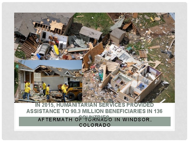 IN 2015, HUMANITARIAN SERVICES PROVIDED ASSISTANCE TO 90. 3 MILLION BENEFICIARIES IN 136 A