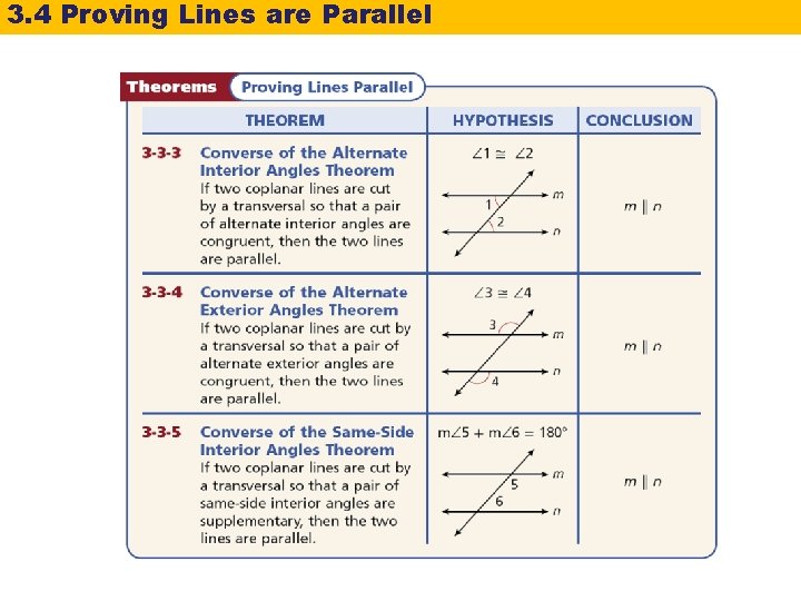 3. 4 Proving Lines are Parallel 