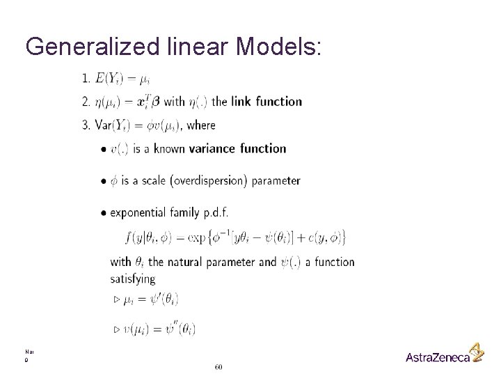 Generalized linear Models: Name, department 9 Date 