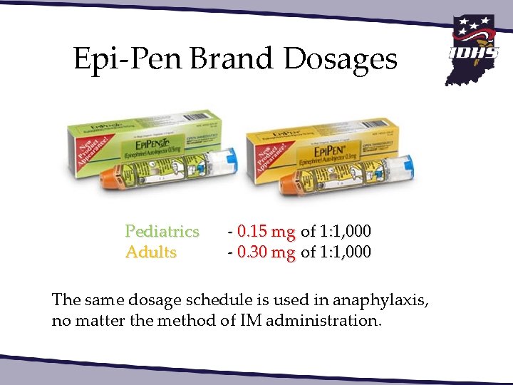 Epi-Pen Brand Dosages Pediatrics Adults - 0. 15 mg of 1: 1, 000 -